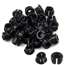 Uenhoy 30 Pcs Opened Snap Bushing 1/2" Mounting Dia Nylon Snap in Cable Hose Bushing Grommet Protectors OSB-13