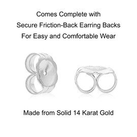 14K Gold Dainty Small Mini Crescent Moon Stud Earrings Minimalist, Delicate Jewelry, Metal