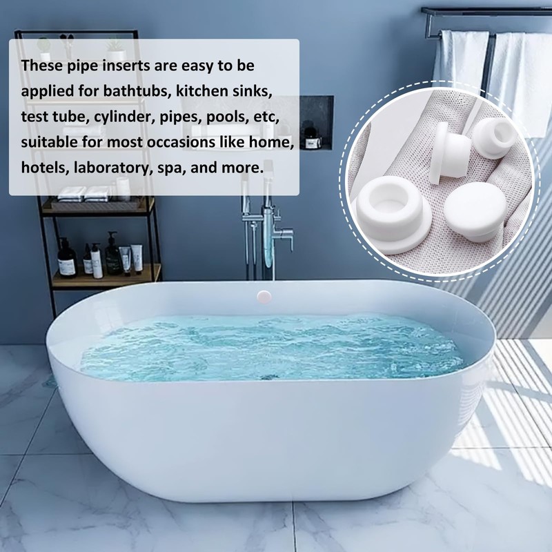 24 PCS Bathtub Jet Covers 4 Sizes Silicone Hole Plug