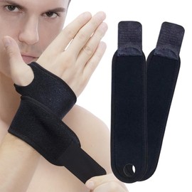 Pack of 2 Fitness Wrist Bandages, Wrist Support for Men and Women, for Tendonitis, Carpal Tunnel Syndrome and Athrosis, Compression Wrist Guards for Weight Sports