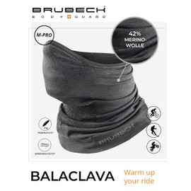 BRUBECK X-Pro KM10430 Half Balaclava for Men and Women, Temperature-Regulating, Face Mask, Functional Clothing, Breathable, s-m