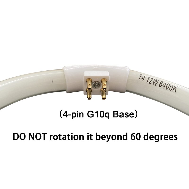 (2 Pack) 5.5 inch OD, 4 Pins Inside, T4 12W