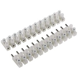 Lustre Terminals, Cable Connectors, Brass Insert, Transparent (2.5 to 4 mm², Pack of 12)