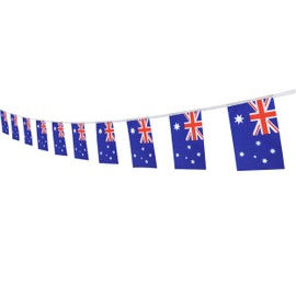 Australia Australian String Banner Flag,5.5 x 8.2 Inch String Banner,Indoor and Outdoor Party Decorations,16 ft 20 Mini Flags.