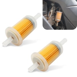 Yumfugu Pack-2 Car Fuel Filters, Inline Diesel Gasoline Fuel Filters, Universal High Flow Fuel Filters, Replacement for Cars, Motorcycles, Scooter Dirt Bikes (Yellow)
