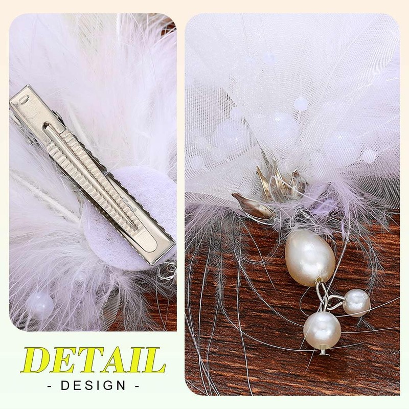 Feather Hair Clip 1920 Flapper Hair Accessories for Women