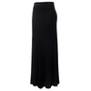 URBAN K Womens Basic Foldable High Waist Maxi Skirt Black