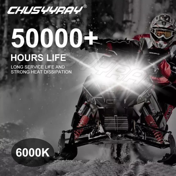 CHUSYYRAY H4 9003 LED Headlight Hi/Lo Bulbs Kit 6000K For