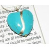 Kintsugi Large 1" Turquoise Howlite Broken Heart Mended with 23