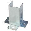 Galvanised Post Support Foot Bracket Open Shoe Heavy Duty for