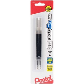 Pentel Repuesto Tinta Gel Color Negro Blíster Pack con 02 Piezas-LRN5BP2-A
