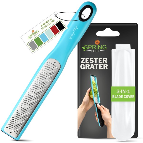 Spring Chef Premium Lemon Zester Grater with Handle - Fruits,
