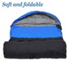 Blue Double Conjoined Hooded Sleeping Bag Outdoor Camping or Indoor