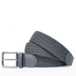 Glamexx24 Unisex Braided Belt, Elastic Fabric Stretch Belt for Men and Women, darkgray