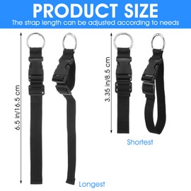 FNANJWQ 2Pcs Add a Bag Luggage Straps, Adjustable Luggage Straps for Suitcase Belt Jacket, Travel Accessories for Carrying on Bag or Connecting Luggage Backpack (Black)