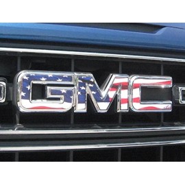 EmblemsPlus GMC Canyon American Flag GMC Grille Emblem Overlay Decal 2015-2022