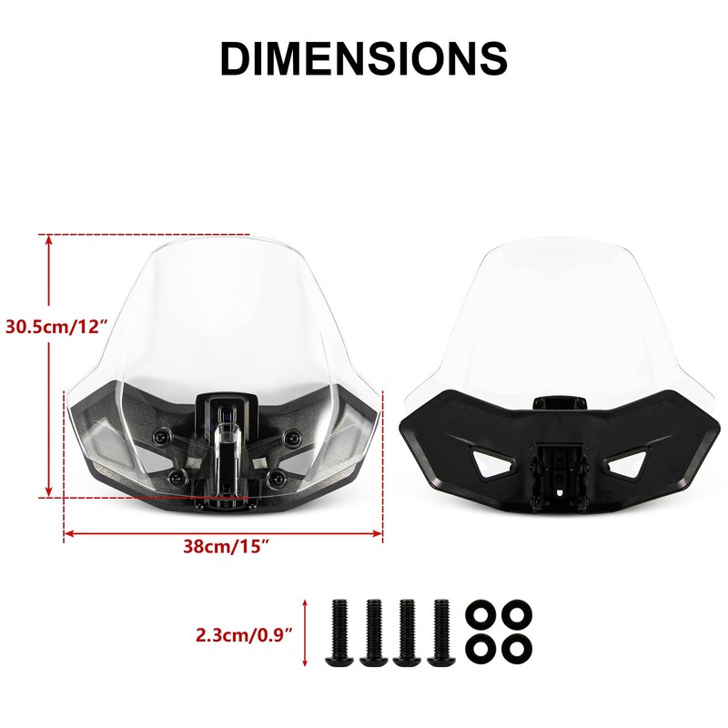 PSLER Front Ryker Windshield Wind Shield Deflector Windscreen - Fit