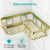 YASONIC Corner Shower Caddy, 3-Pack Adhesive Bathroom Caddy with Soap