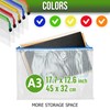 10er Pack Dokumententasche A3 Kunststoff Reißverschlusstaschen 45x32 cm - Aufbewahrungstaschen