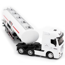 Gemini&Genius Oil Tanker Trailer Toy, Heavy Duty Realistic Look Alloy Hauler Car Toys Vehicle, 1:50 Scale Diecast Tanker Truck, Toy Trucks for Kids (Detachable)