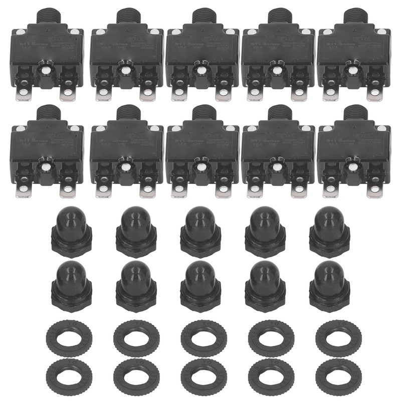 10Pcs Automatic Reset Relay Fuse 15A Thermal Switch Circuit Breaker