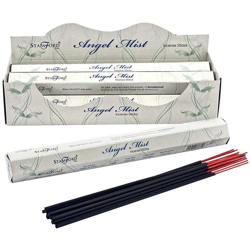 STAMFORD INC. Angel Mist Incense-6 Packs x 20 Sticks, Bamboo,