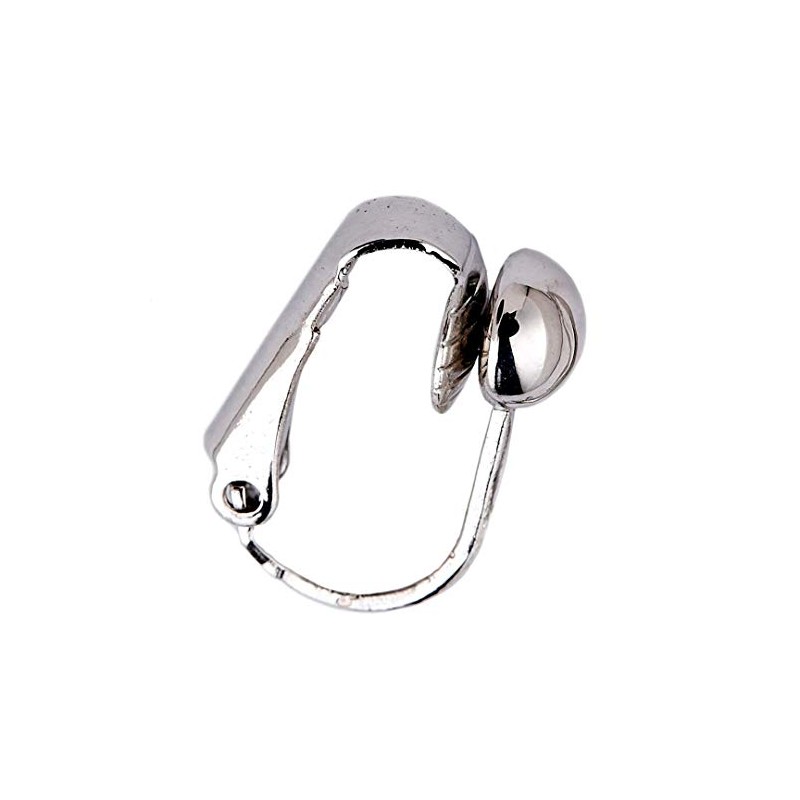 Clip On Earrings - Silver Plated Dangle Earring With Long