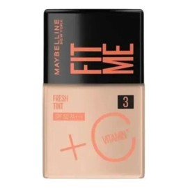 Maybelline Fit Me Fresh Tint Base de Maquillaje, Alta Cobertura, Larga Duración, con Vitamina C y FPS50, Control de Brillo, Acabado Fresco y Luminoso,