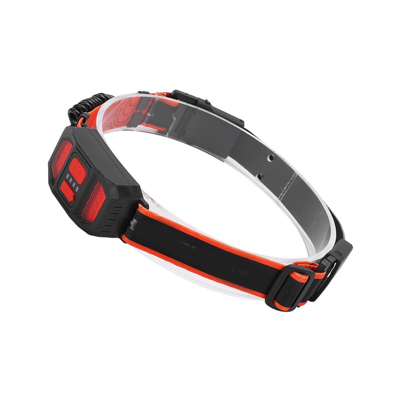 USB Rechargeable LED Headlamp Waterproof Outdoor Red Light Warning Head