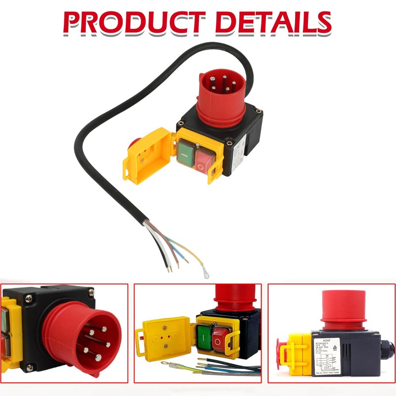 Machine Switch, Emergency Stop Switch, 400 V, 3 Phases with
