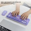 Keyboard Mouse Combo 2.4GHz Wireless Cute Retro 68 Round Keycaps