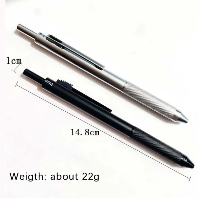 MROOFUL 4 in 1 Ballpoint Pen Metal Multicolor Black Blue