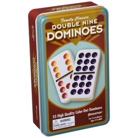 Pressman Dominoes Double 9 in tin