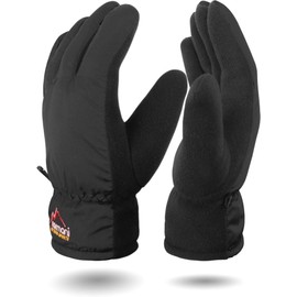 normani Men's Winter Thermal Gloves with Fleece Extremely High Tog Value 9.8 to -10 °C Colour Black Size L/XL