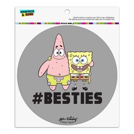 Spongebob Besties Automotive Car Refrigerator Locker Vinyl Circle Magnet