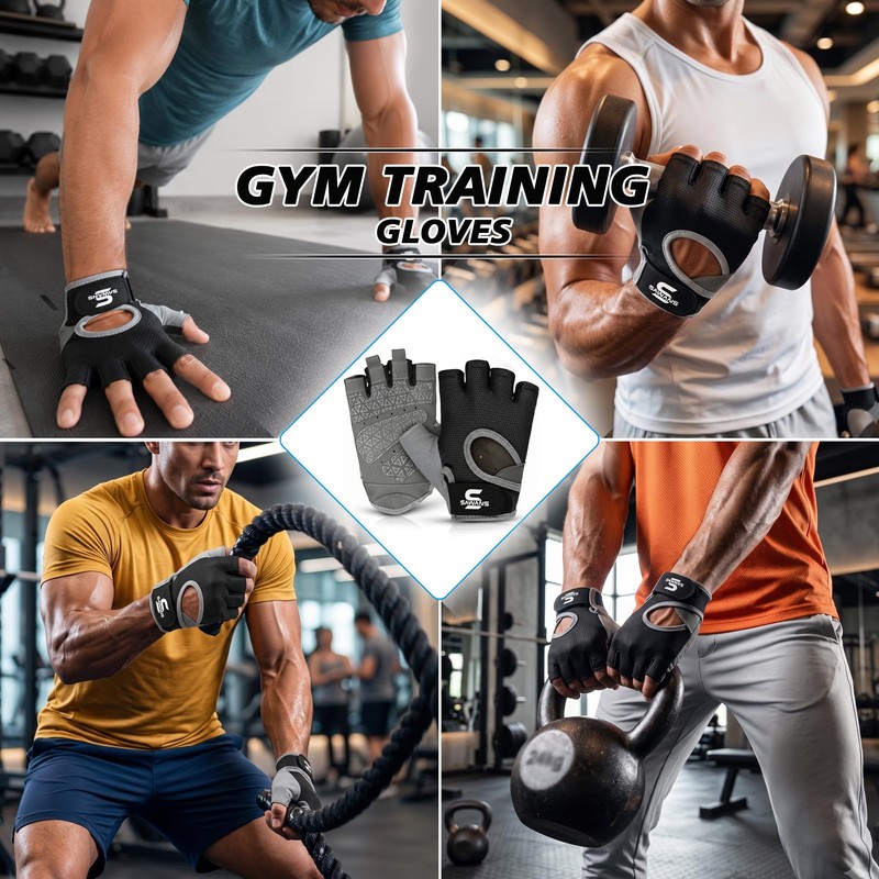 SAWANS Weight Lifting Gloves for Men & Women, Padded Gym