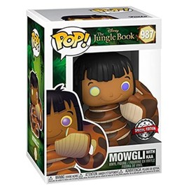 Funko Pop! The Jungle Book: Mowgli with Kaa Vinyl Figure - Special Edition Exclusive