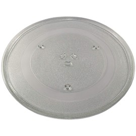 HQRP 14-1/8 inch Glass Turntable Tray Compatible with GE WB49X10141 JES1451DN1BB JES1451DN1WW JES1453SR1SS JES1456BJ01 JES1456BJ02 JES1456BJ03 JES1456BJ04 Microwave Oven Cooking Plate 360mm