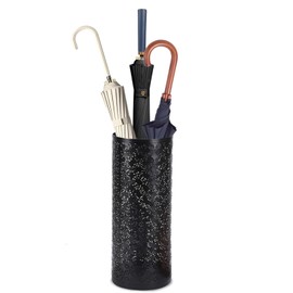 Gloserin Metal Round Umbrella Stand Rack,Free Standing Umbrella Holder Bin, Canes Walking Sticks Holder for Entryway, Home, Office,Gold