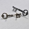 HIZEFSOO 5PCS Key Shape Antique Bronze Pulls Handle Retro Dresser