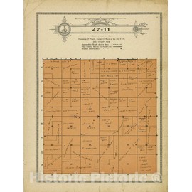 Historic 1915 Wall Map - Atlas and plat Book of Holt County, Nebraska - Map of 27-11 - Standard Atlas and Directory of Holt County, Nebraska 18in x 24in