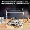 Clear Acrylic Money Saving Box, Unopenable Money Saving Box, Modern