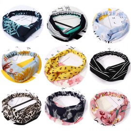 Creative New Korean Style Cross Headband for Women - Sports & Facial Washing Headwear Free Size/F2 Orchid Yellow 15ea