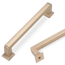 COTYKILEY 10 Pack 5 Inch(128mm) Champagne Bronze Kitchen Cabinet Handles Brushed Brass Cabinet Pulls Cabinet Door Handles Gold Kitchen Cabinet Hardware Cupboard Drawer Pulls Dresser Handles