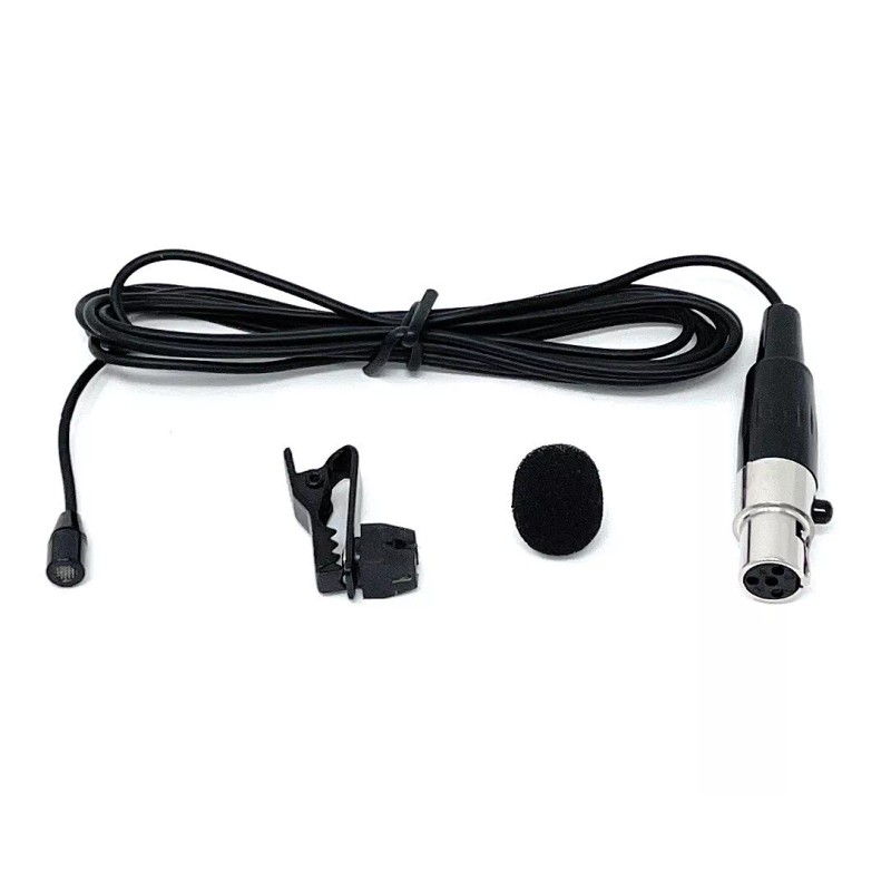 J&P Lavalier Mic with 4-pin XLR Plug for Shure Belt