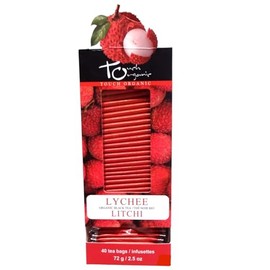 Touch Organic LYCHEE BLACK Tea Bags, 40 Bags, 2.5 oz