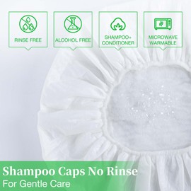 MED No Rinse Waterless Shampoo Caps, 6-Pack, Shower Caps for Elderly, Women, Camping