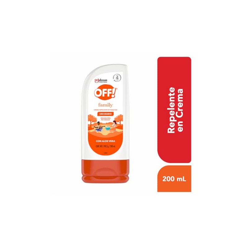 OFF Repelente de Mosquitos Crema, 200 ml