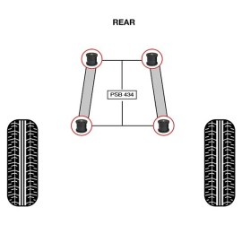 PSBushings 4x Toyota 4 Runner (03-21) Rear Lower Arm Polyurethane Bushings Kit