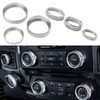 TOPKU Air Conditioner Switch Trim Cover Aluminum Center Console Knob